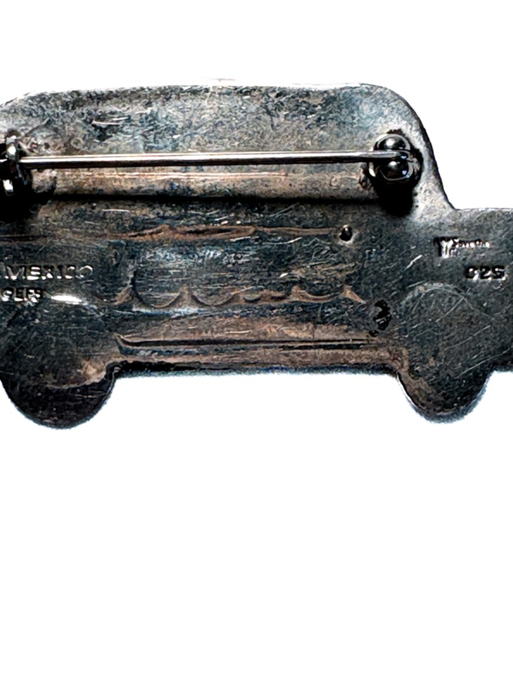 Vintage Sterling Silver School Bus Brooch 925 Mexico - Picture 4 of 14